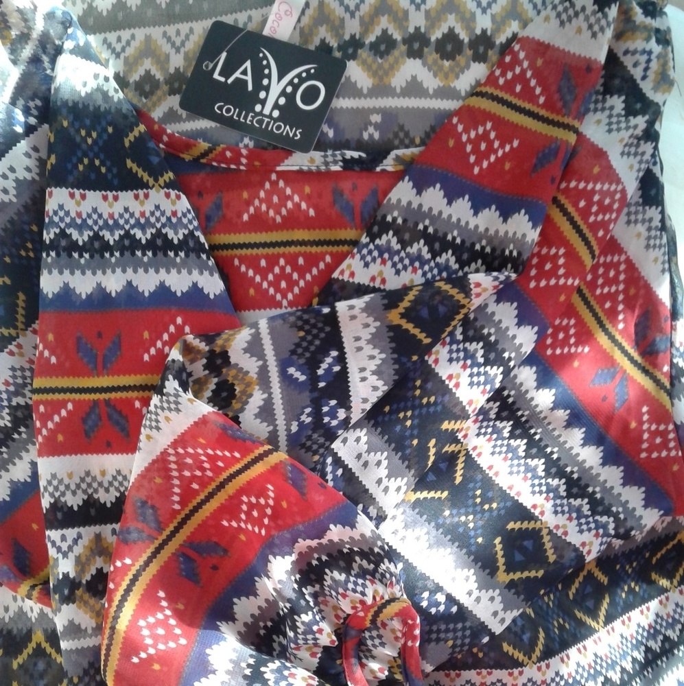 Multi Color Print Blouse - Picture 3 of 4